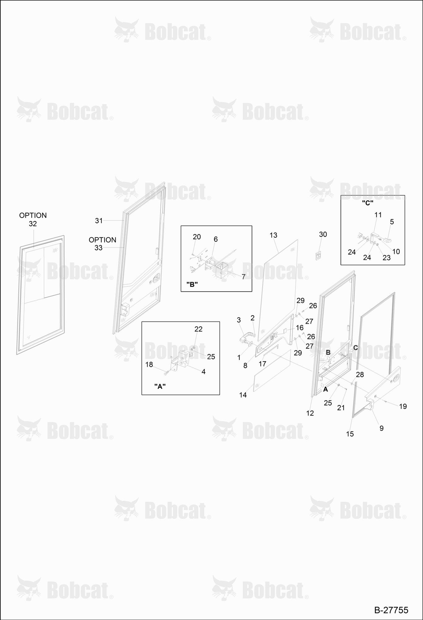 Operator CAB-DOOR Right