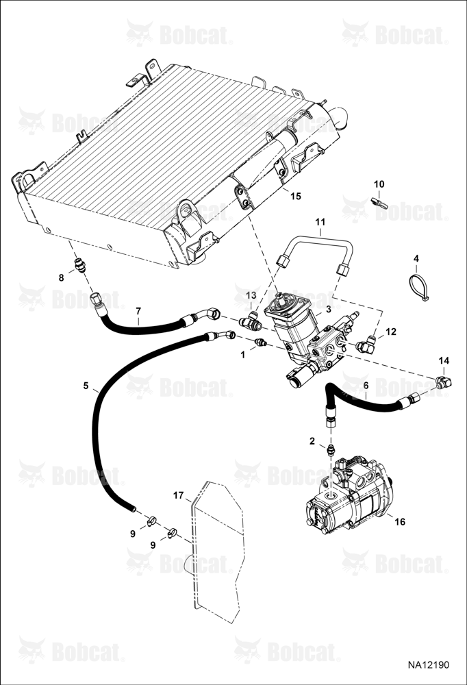 Hydraulic Circuitry (Fan Motor) (Reversible)  B54P11001 - B54P11062