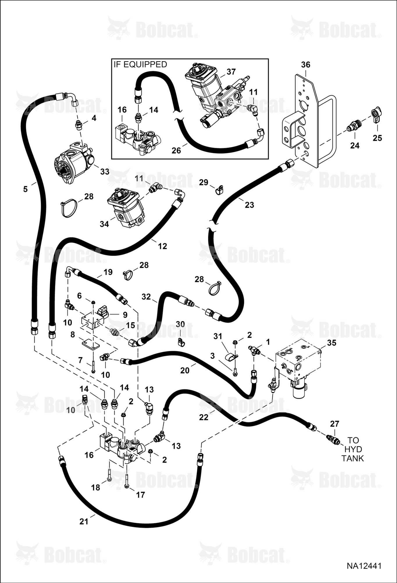 Trailer Brakes (Hydraulic) (Single Line)  B41N11001 - B41N11035, B41P11001 - B41P11063