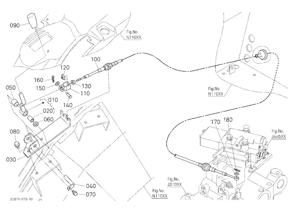 Auxiliary Control Valve Lever