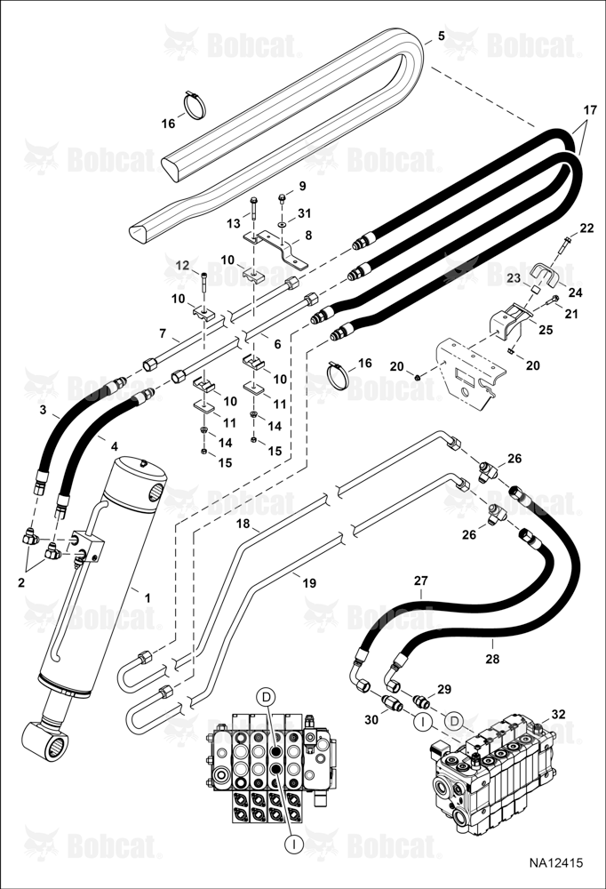 Hydraulic Circuitry (Tilt) B41N11001 - B41N17000, B41P11001 - B41P17000