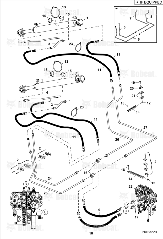 Hydraulic Circuitry (Loader) (Tilt) B5JD11001 & Above