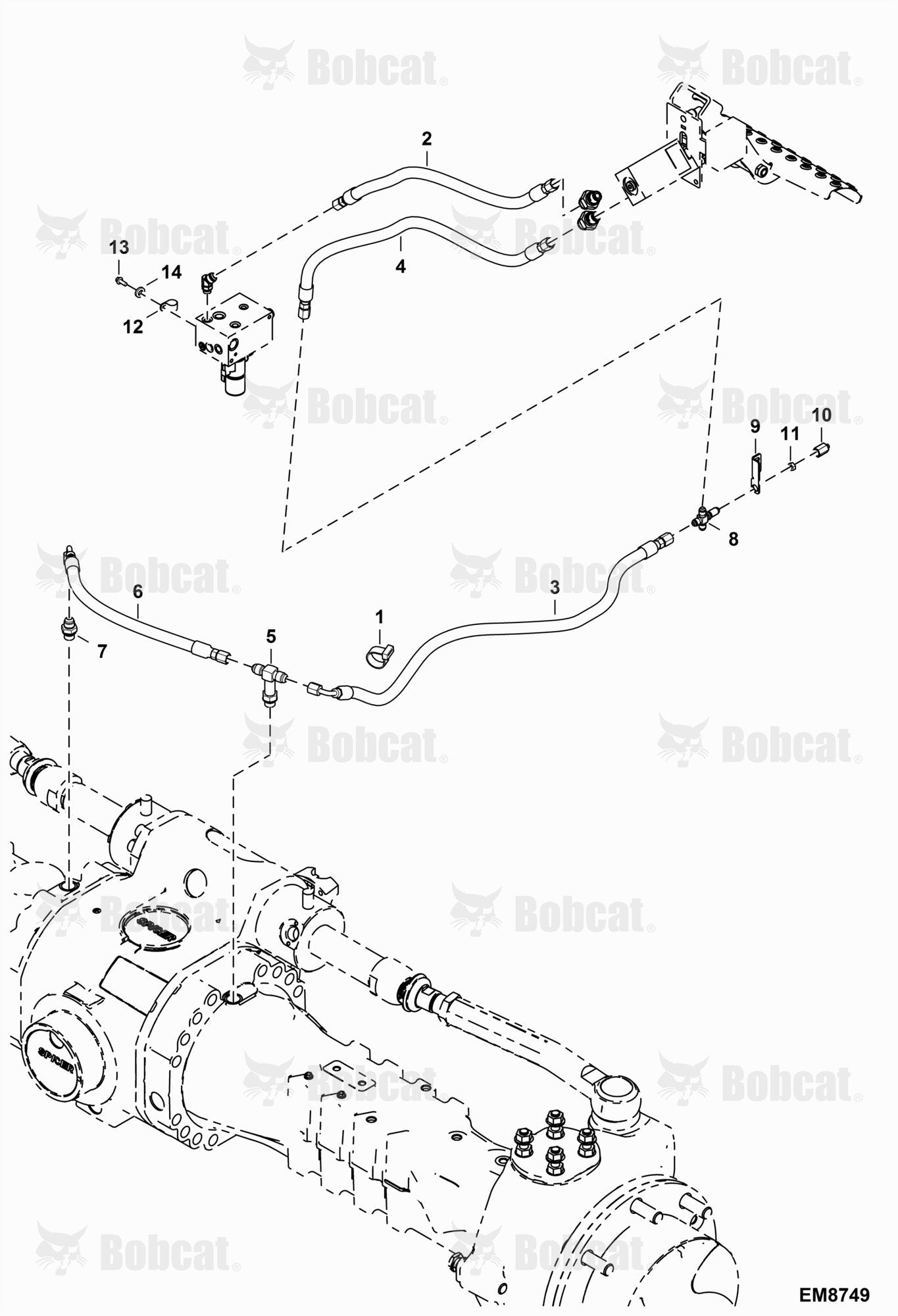 Hydraulic Circuitry (Brake Valve) (W/Trailer Brake)  B35F11001 & Above