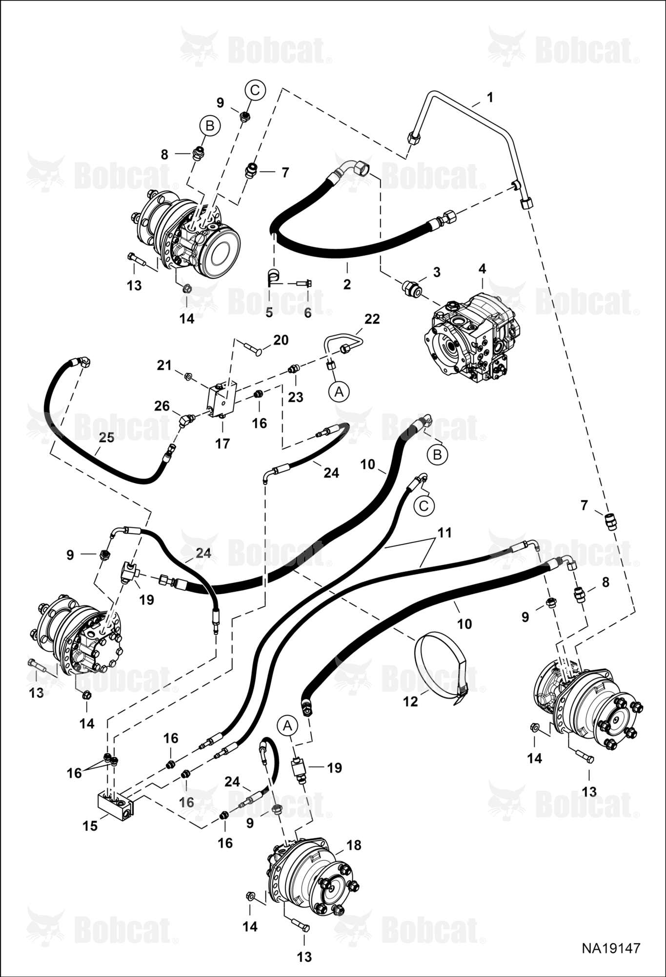 Hydrostatic Circuitry (Drive Motors)