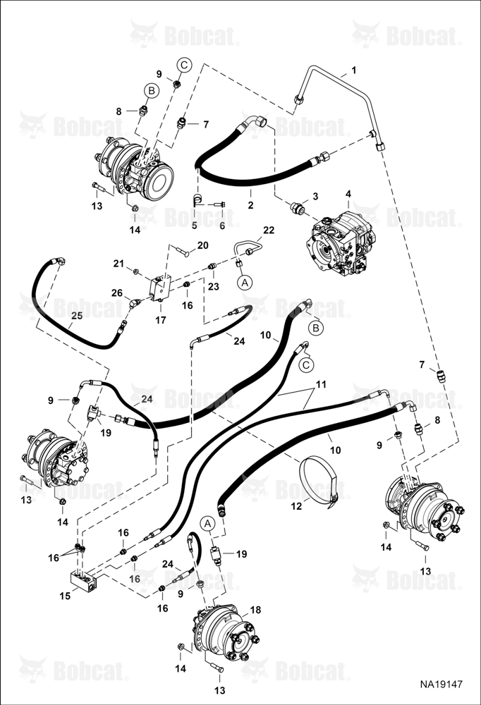 Hydrostatic Circuitry (Drive Motors)
