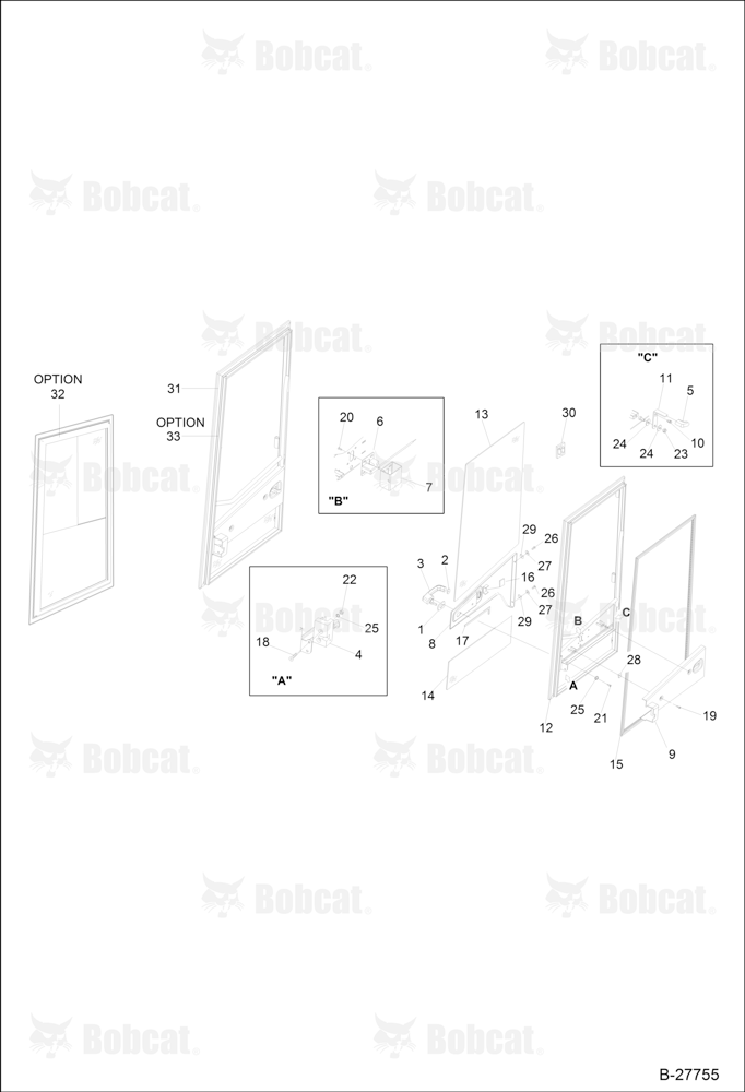 Operator CAB-DOOR Right