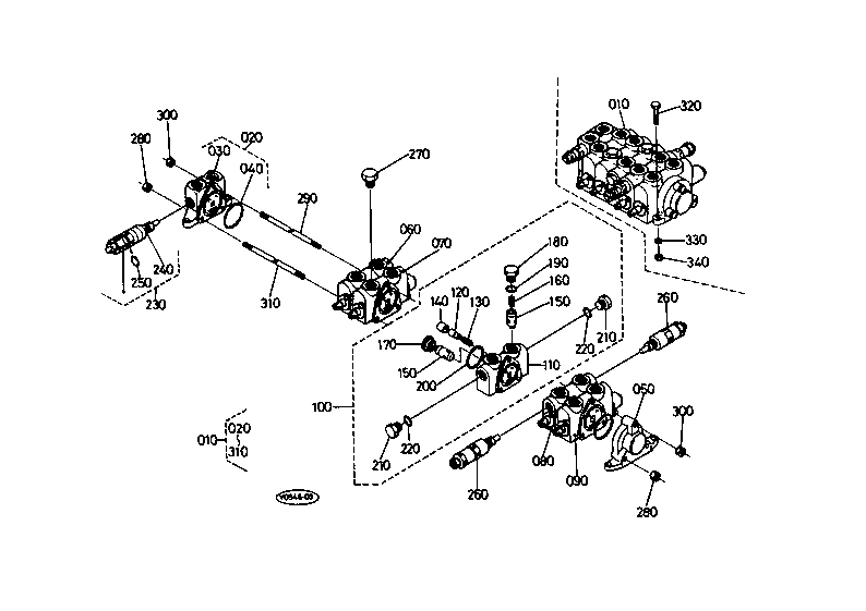 Control Valve (1) and Component Parts [Except H.R.C.