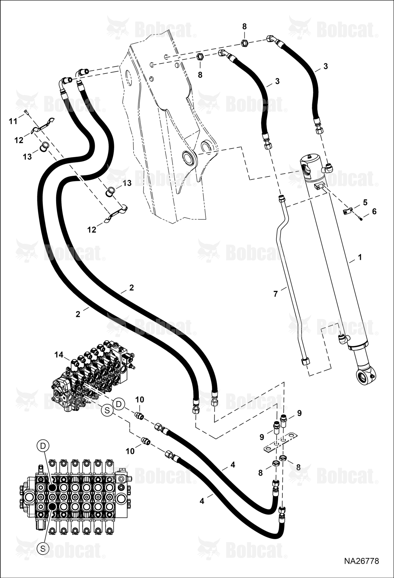 Hydraulic Circuitry (Backhoe) (Bucket)