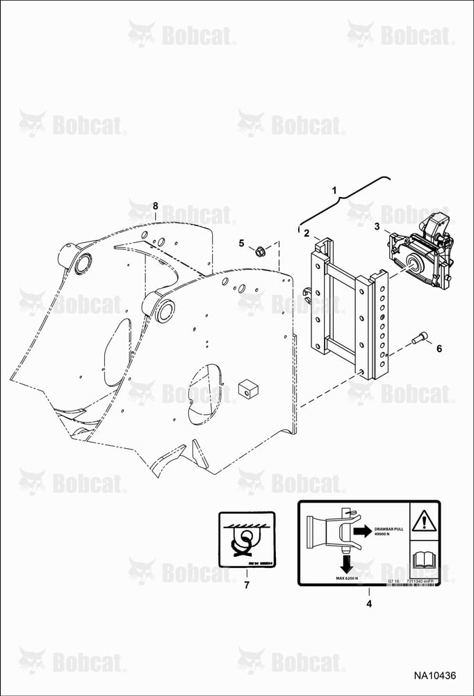 Rear Hitch (Adjustable) (Automatic Lock)