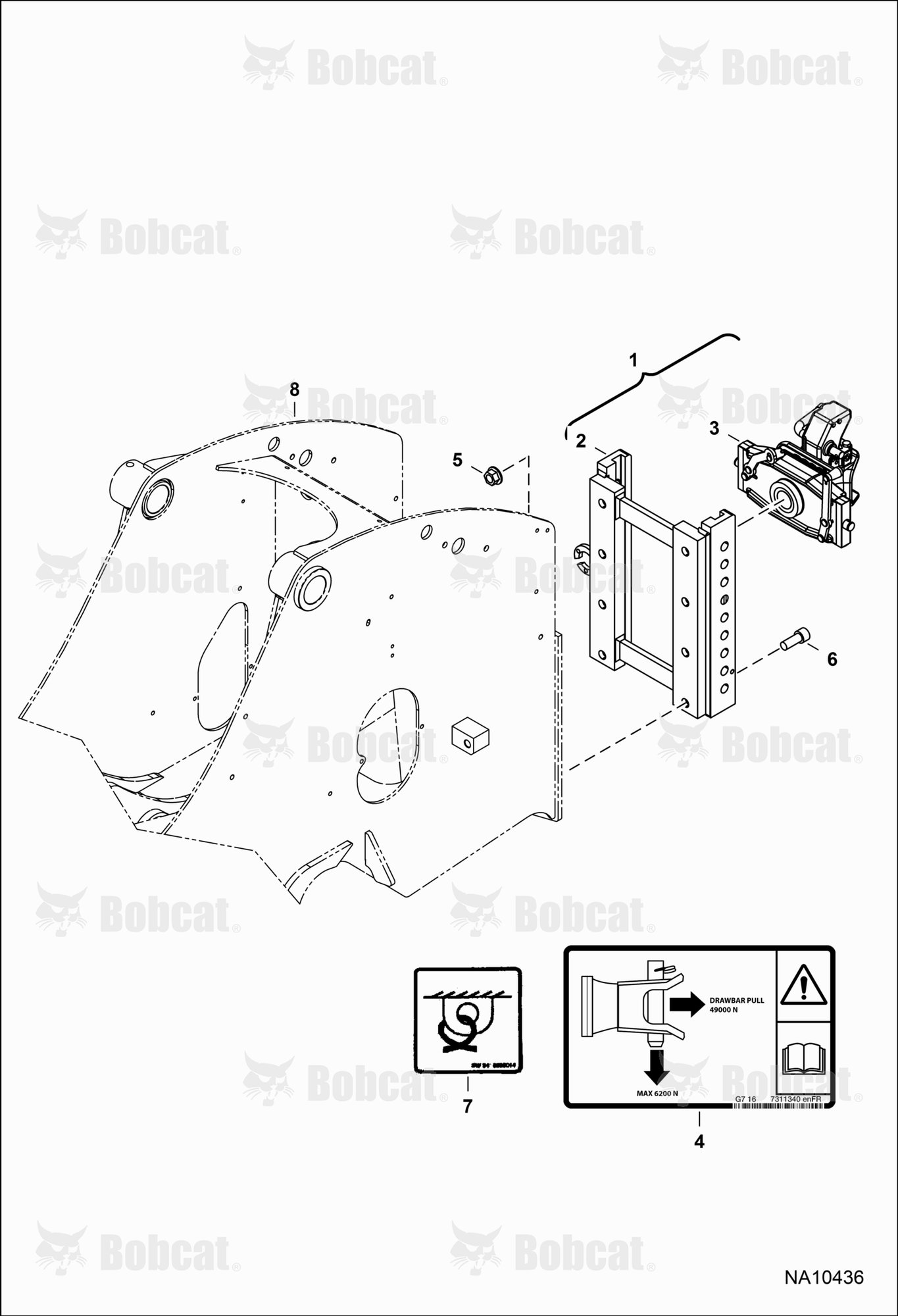 Rear Hitch (Adjustable) (Automatic Lock)