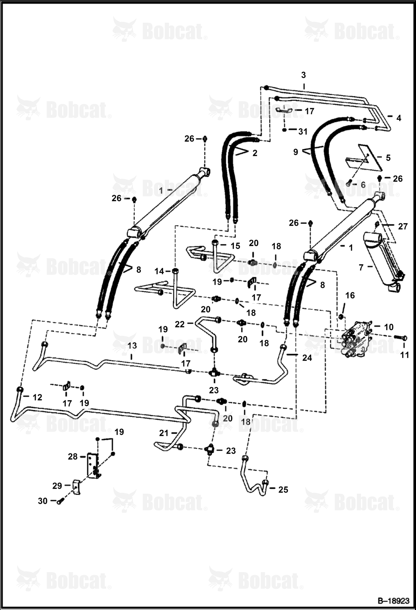 Hydraulic Circuitry  501815001 & Above