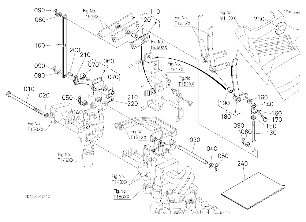 Auxiliary Control Valve Lever (3Rd) (W/G No.L8348)