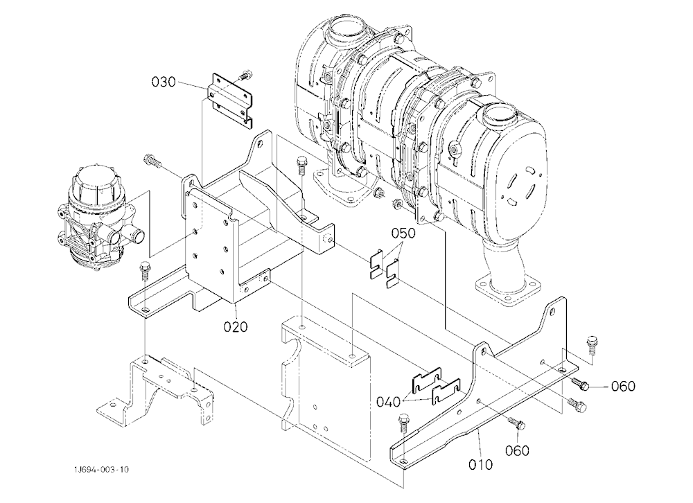 Diesel Particulate Filter Muffler Bracket (Upper)