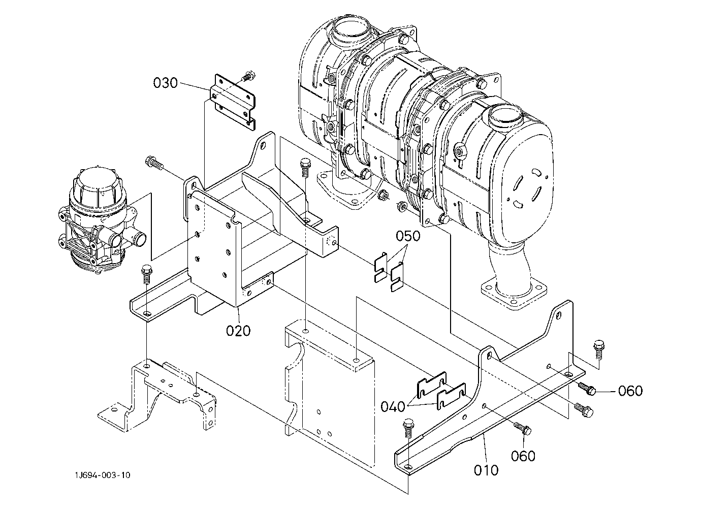 Diesel Particulate Filter Muffler Bracket (Upper)