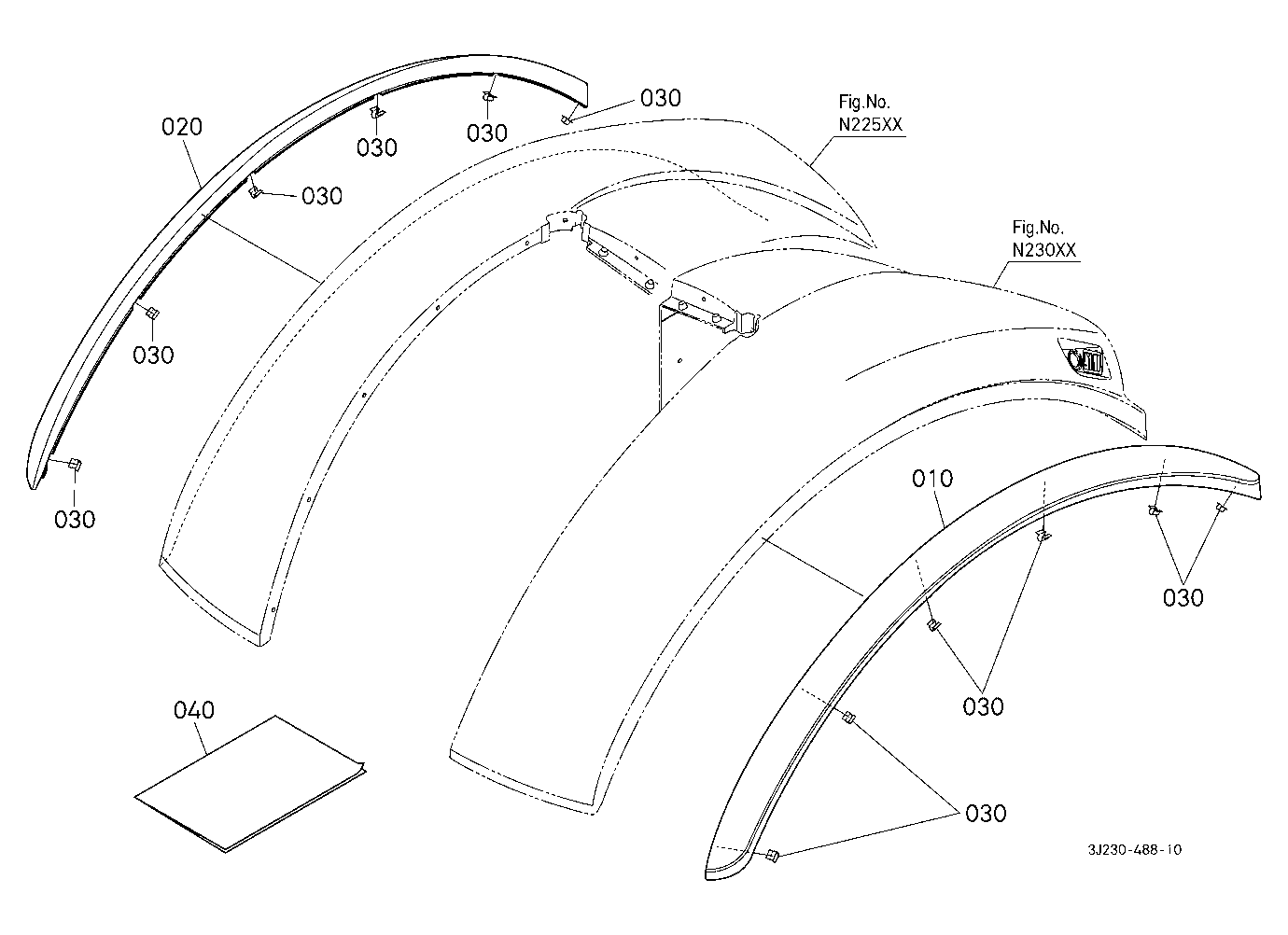 Rear Over Fender Kit (W/G No.M3806) [Option]