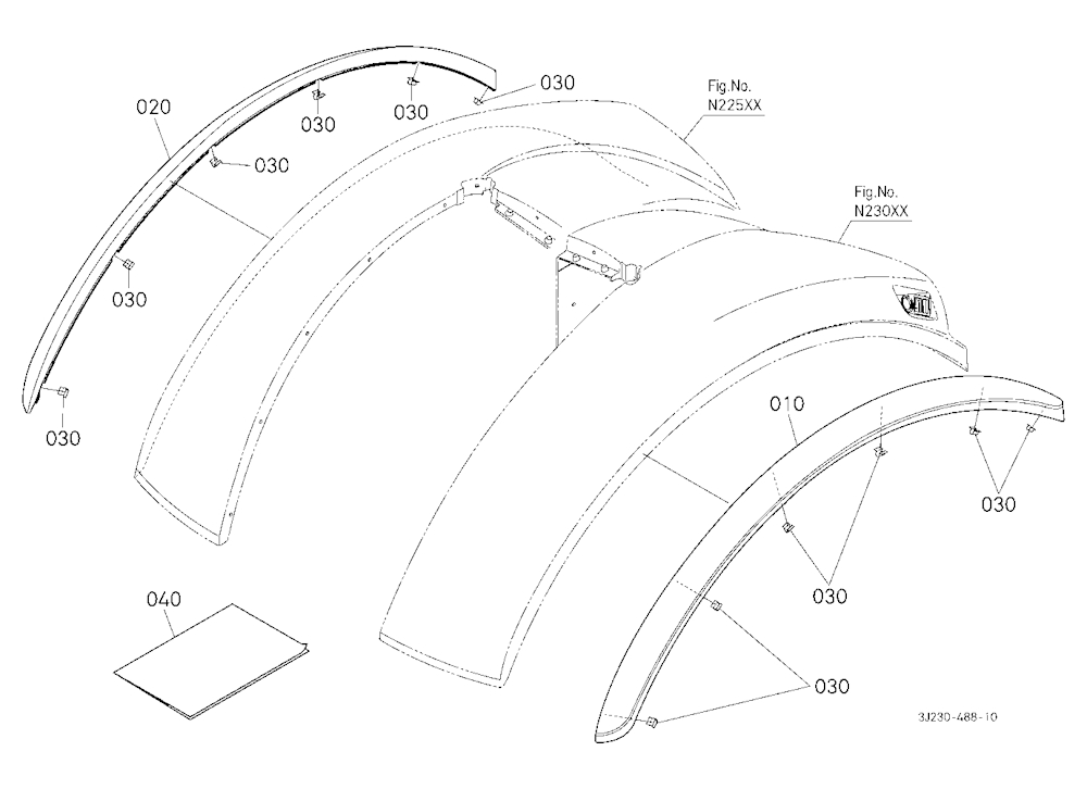 Rear Over Fender Kit (W/G No.M3806) [Option]