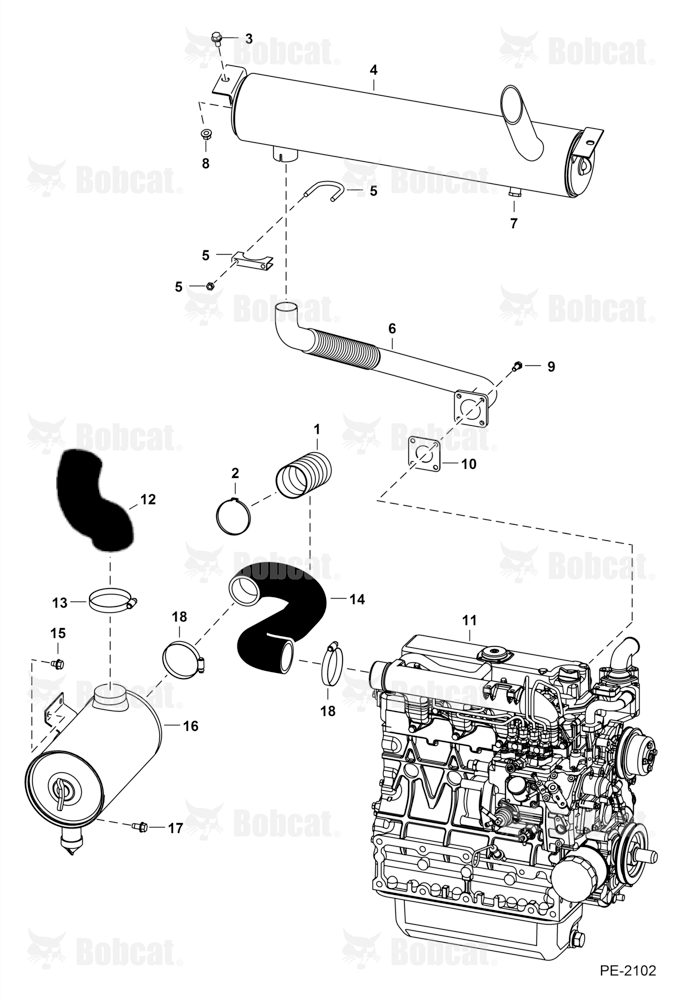 Engine & Attaching Parts (Air Cleaner & Muffler)