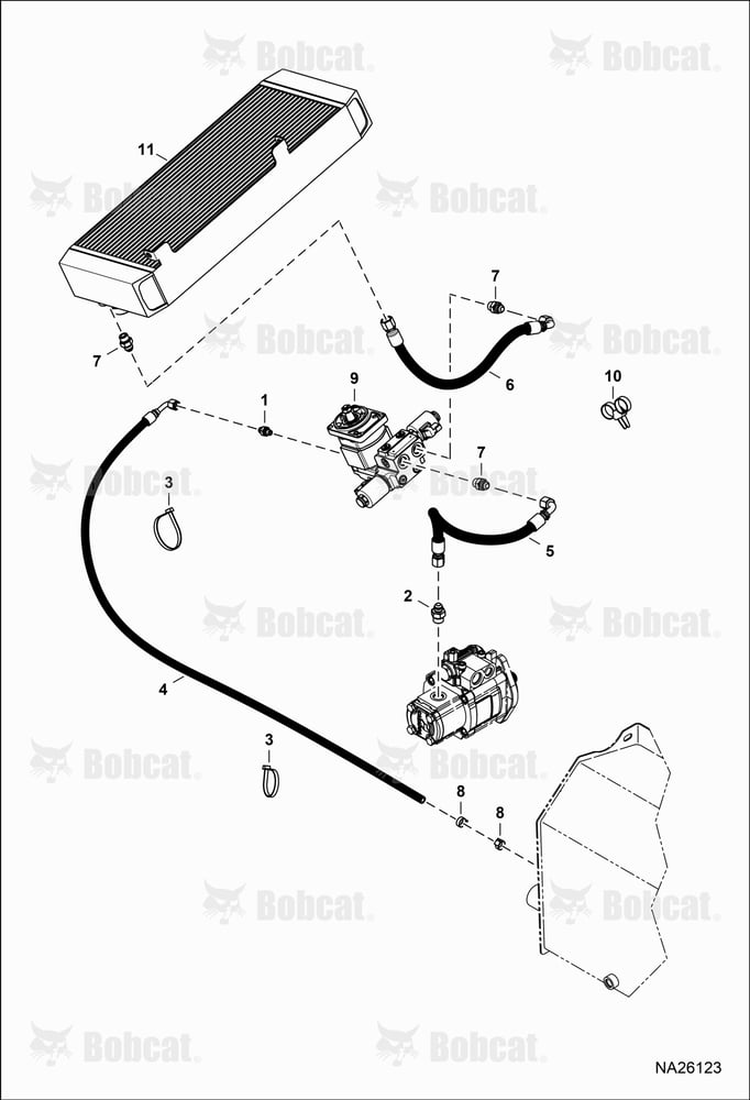 Hydraulic Circuitry (Fan Motor) (Reversible) B54T11052 & Above