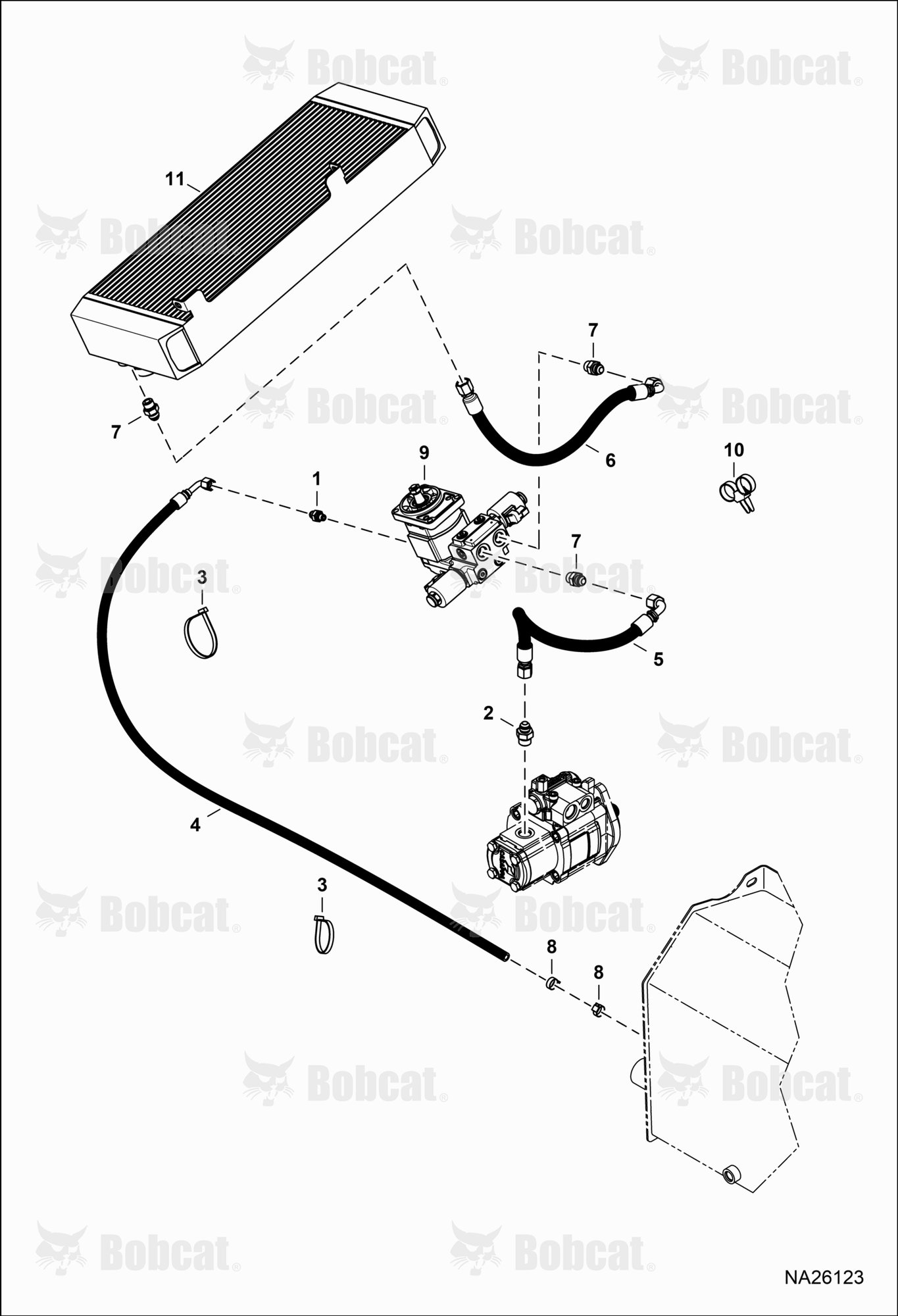 Hydraulic Circuitry (Fan Motor) (Reversible)  B54P11063 & Above