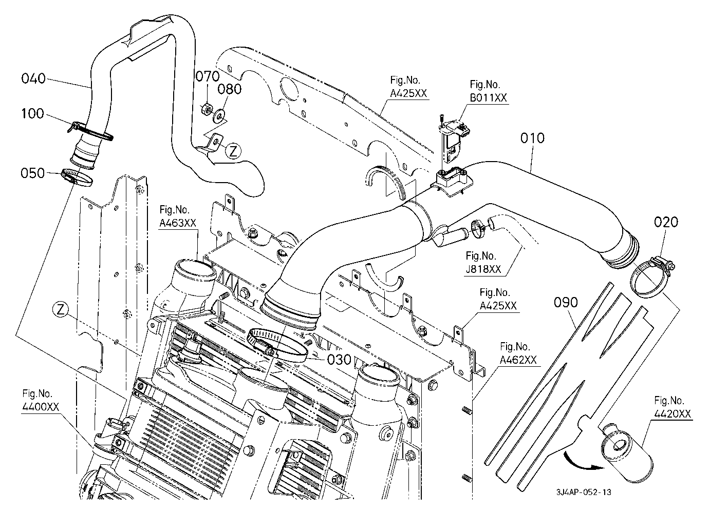 Inlet Pipe (Air Cleaner) [With Pneumatic Trailer B