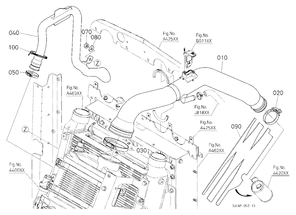 Inlet Pipe (Air Cleaner) [With Pneumatic Trailer B