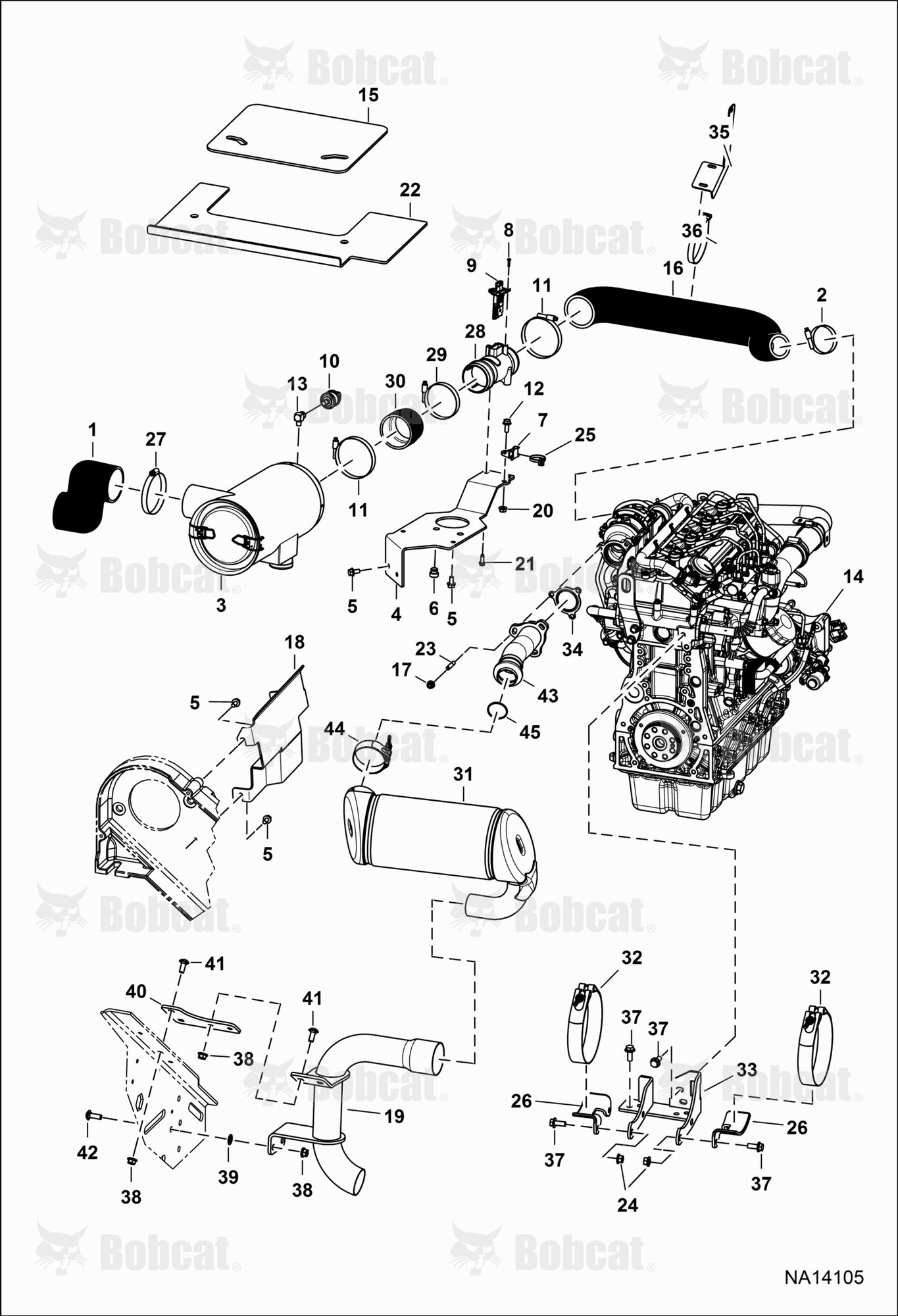Engine & Attaching Parts (Intake & Exhaust)  B2LH11446 & Above