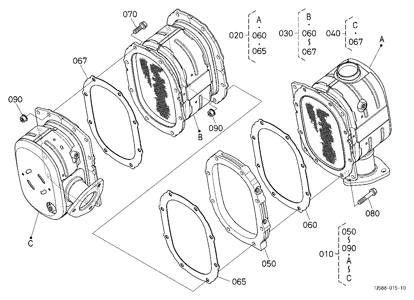 Diesel Particulate Filter Muffler [Component Parts