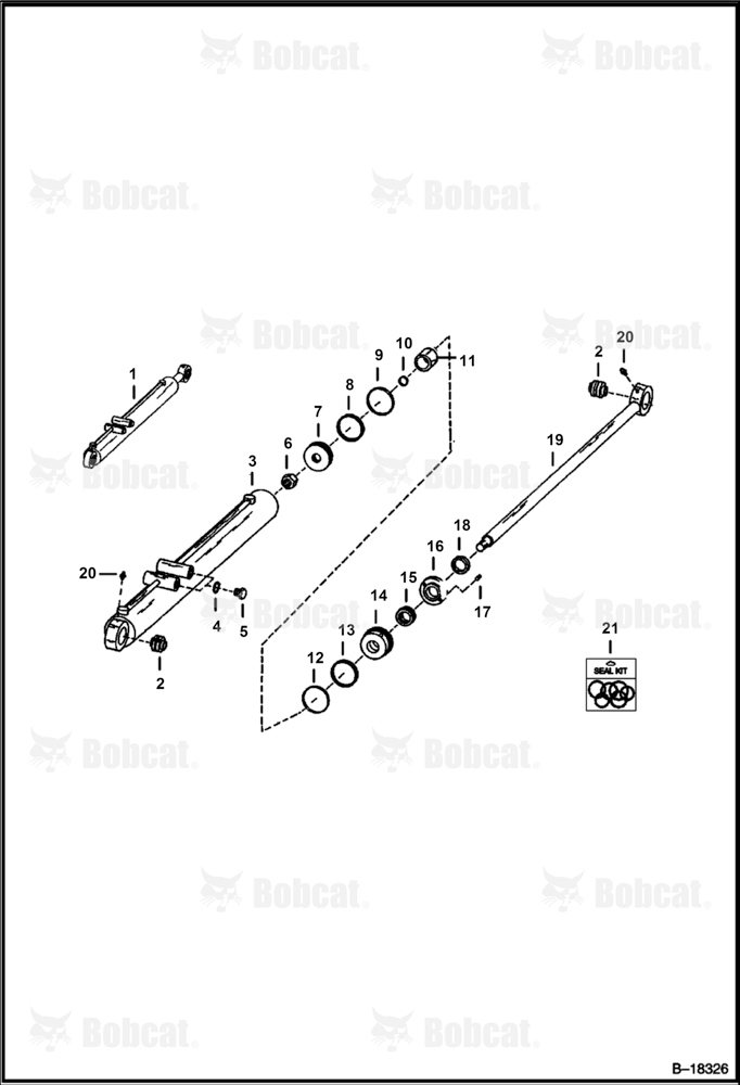 Lift Cylinder 110418 & Below, 100266 & Below