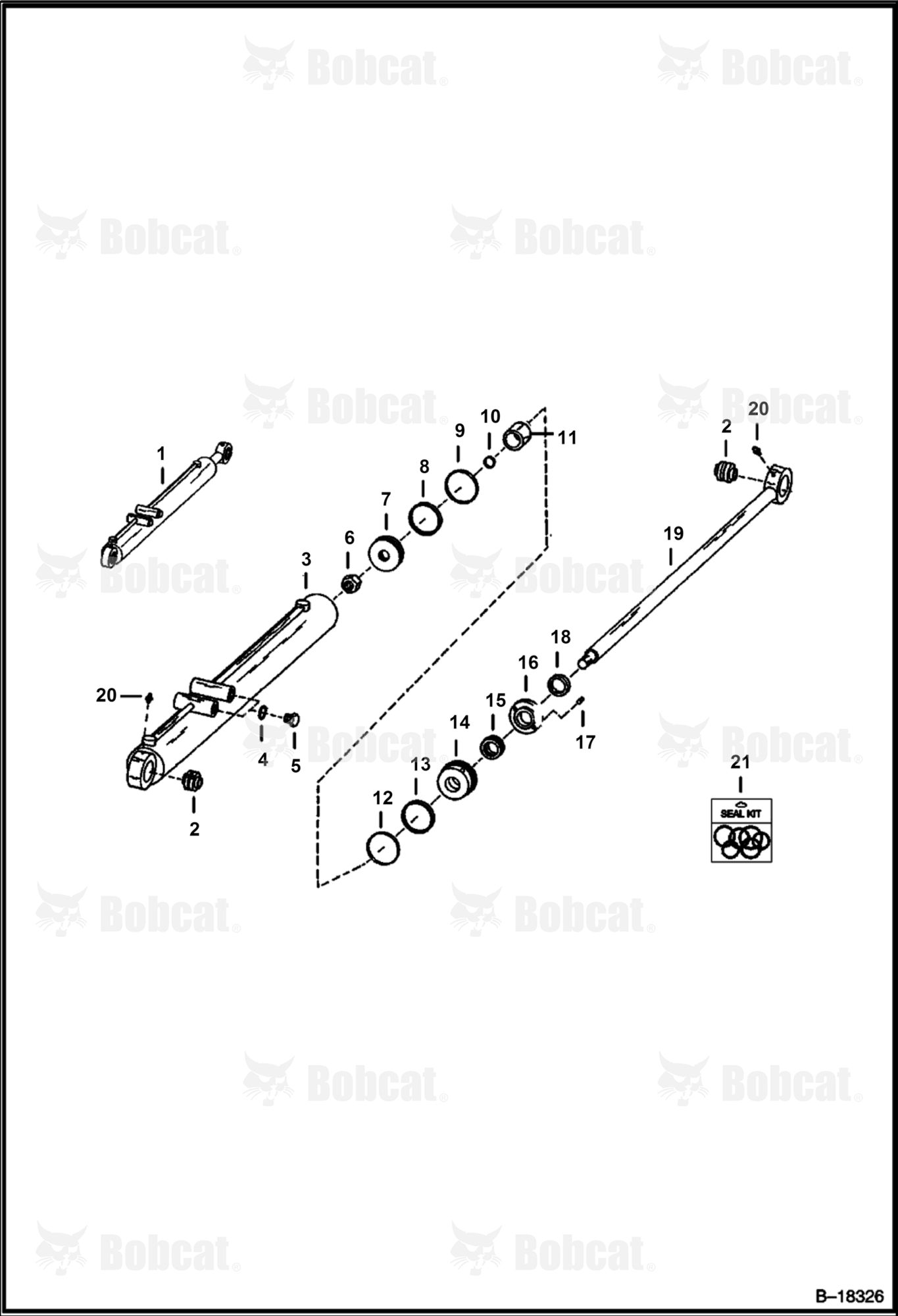 Lift Cylinder  110418 & Below, 100266 & Below