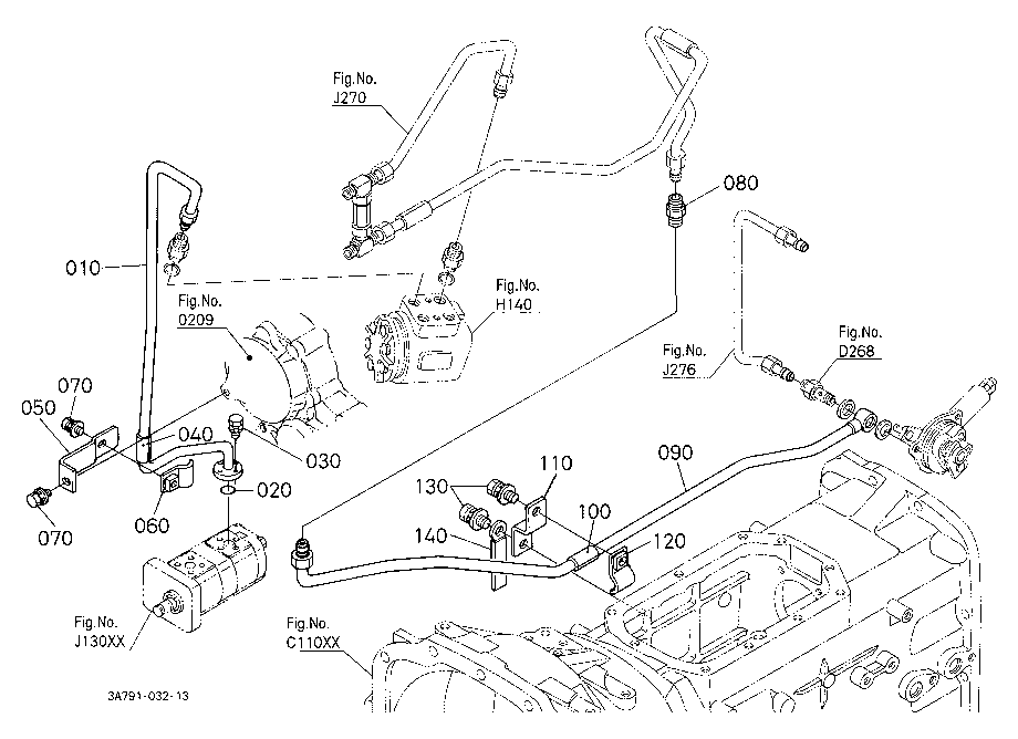 Hydraulic Oil Line (Steering/Pto) [M8200Hdc]
