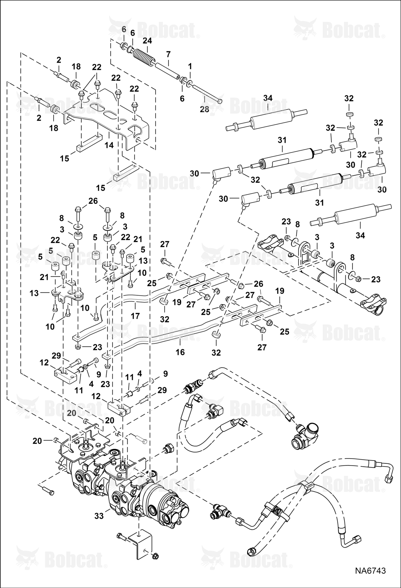 Hand Controls (Steering Linkage) (Manual Controls) (W/Linkage #7184265 & #7184266)