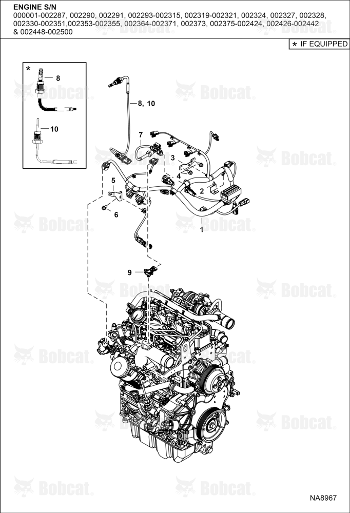 Engine Electrical Circuitry (Engine Harness, Sensors & Brackets) (Engine S/N See NOTE)