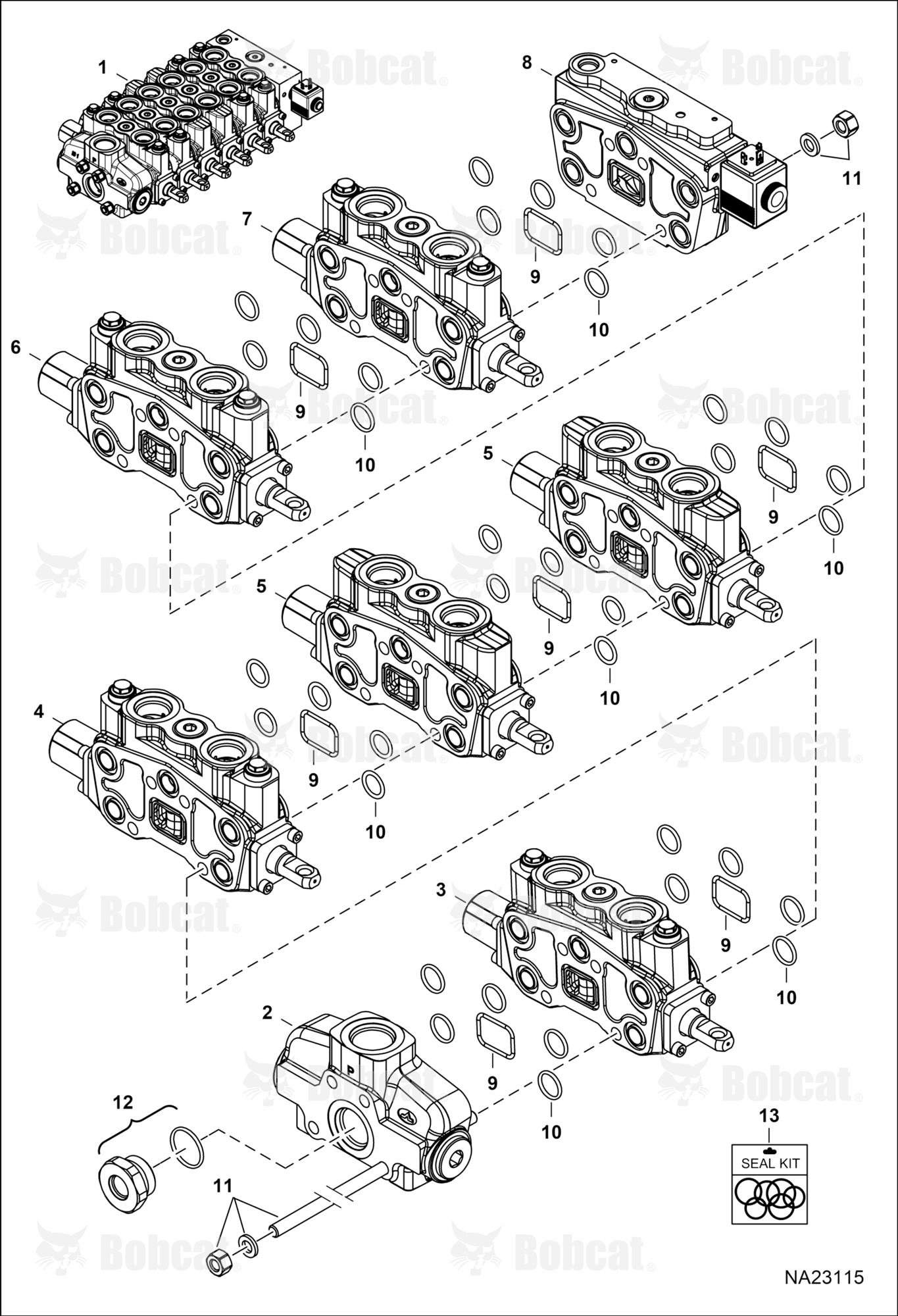 Hydraulic Control Valve (Backhoe) (6-Bank)