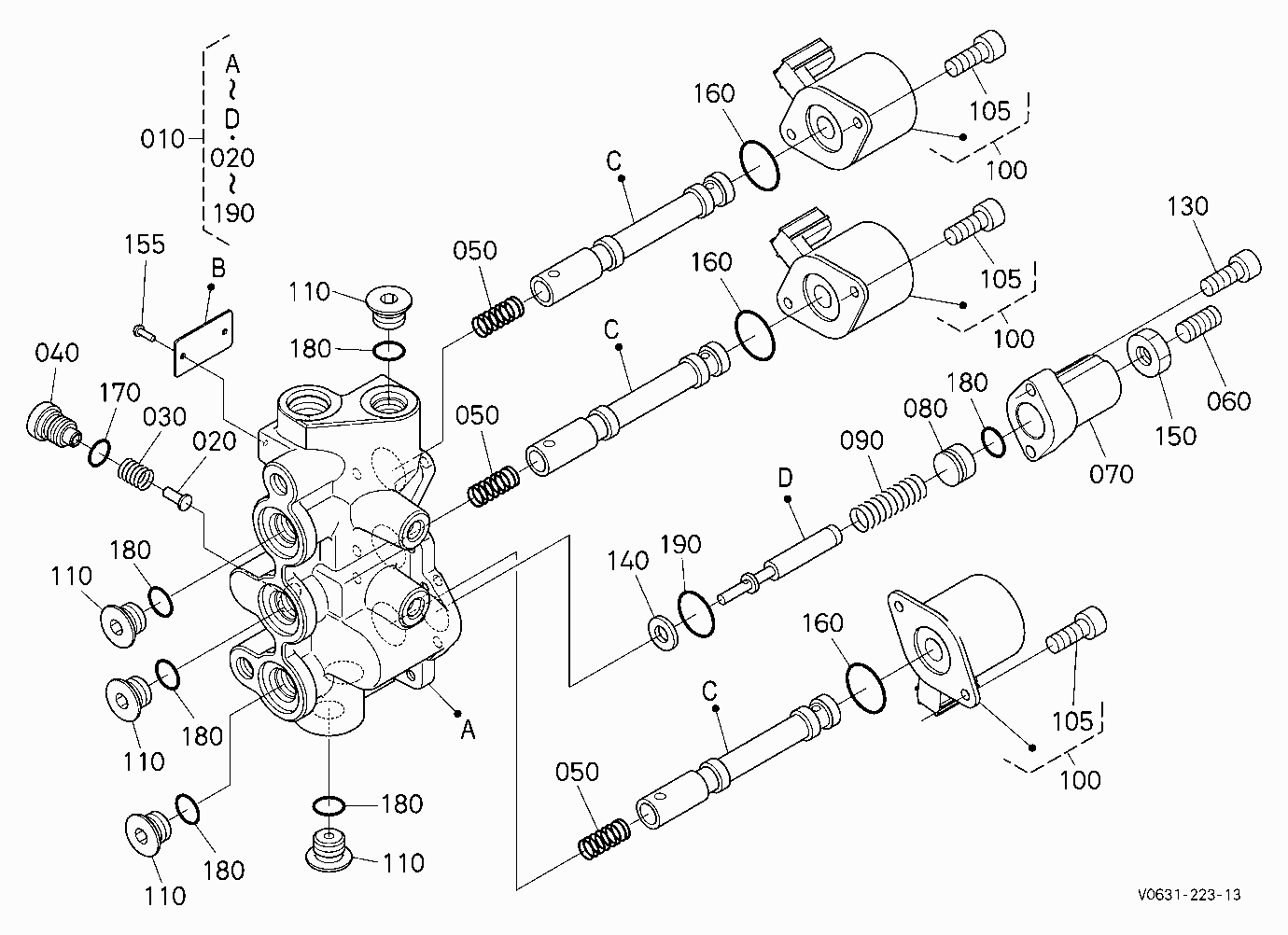 CHANGE VALVE (THIRD) [COMPONENT PARTS]