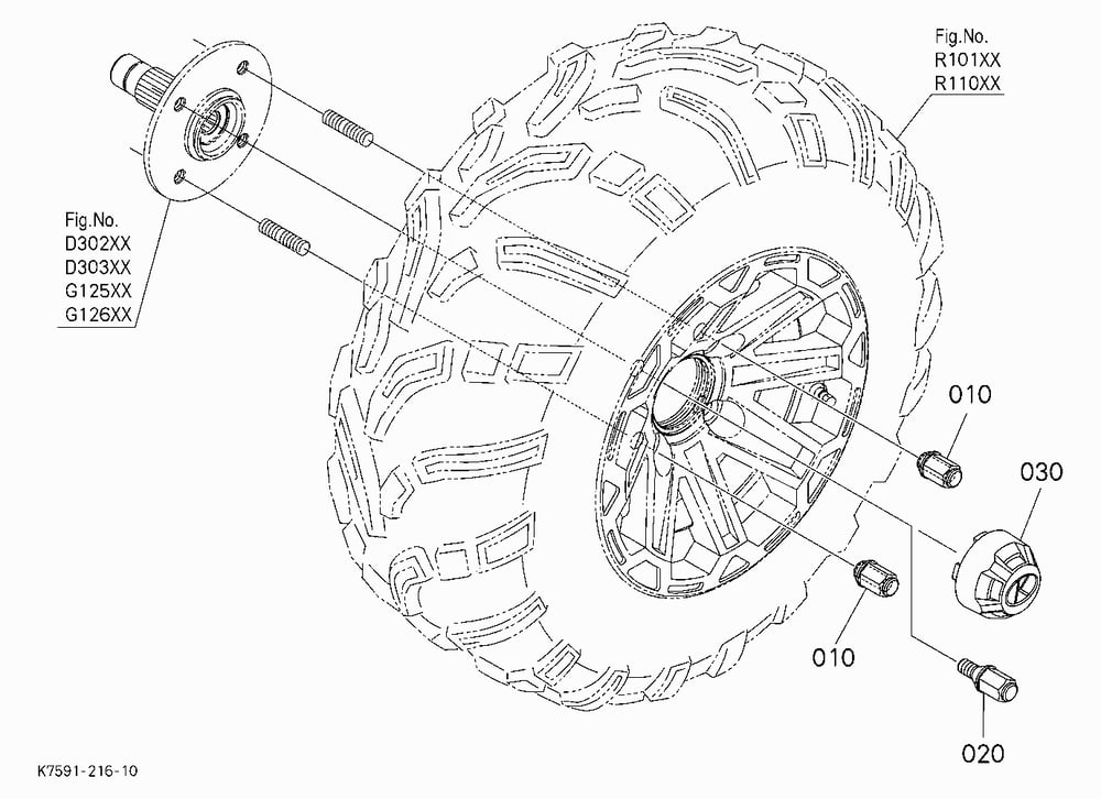 ALLOY WHEEL HARDWARE KIT (W/G. No. V5205) [OPTION]