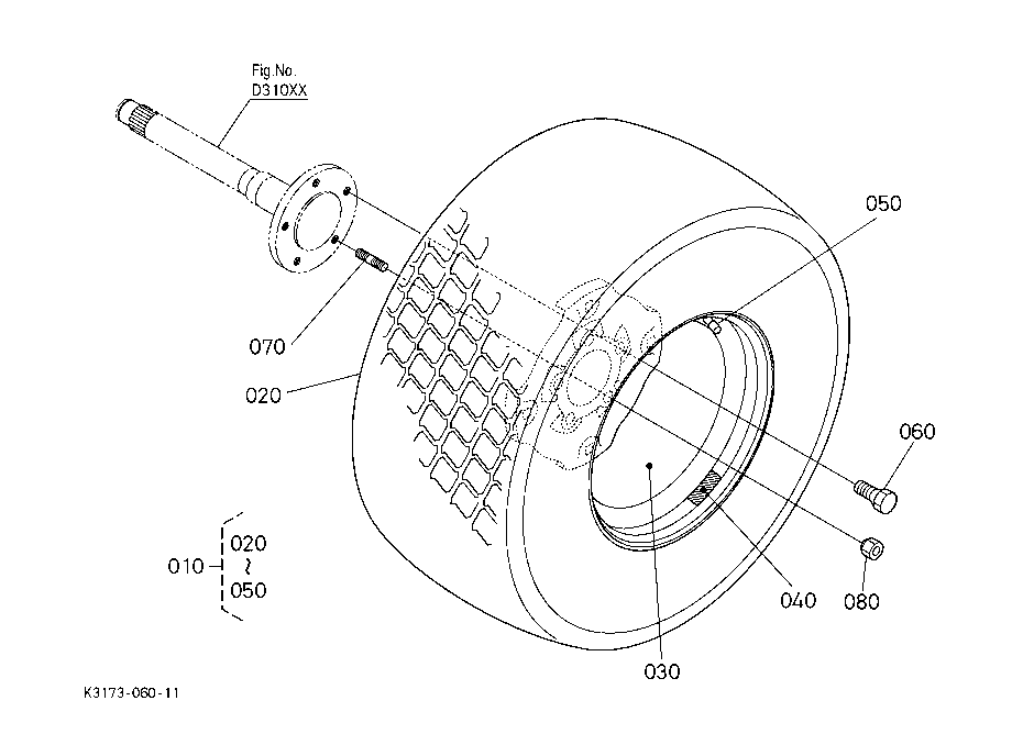 Rear Wheel (26*12-12)