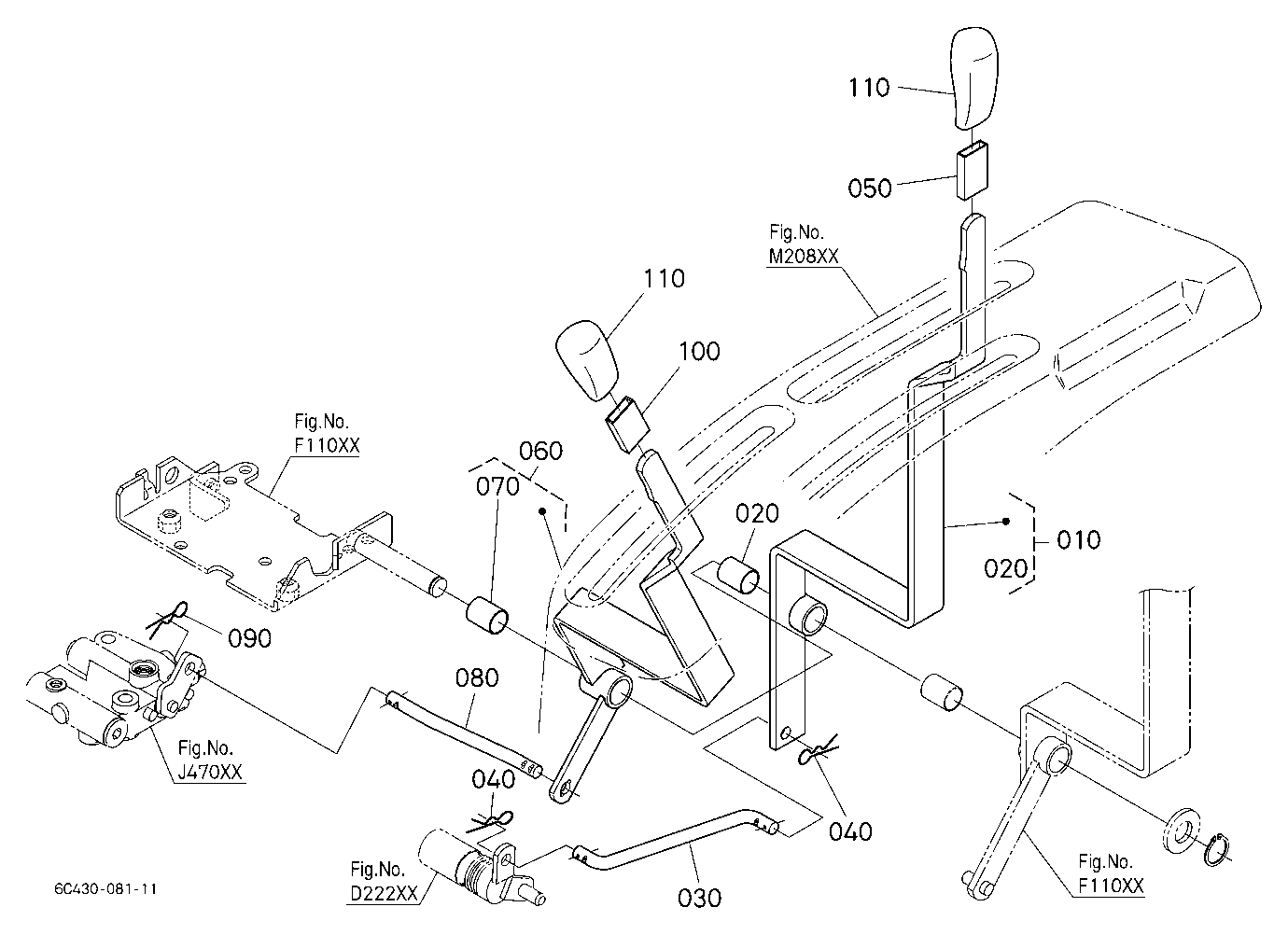 Pto Gear Shift Lever