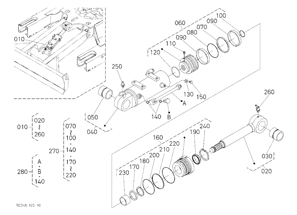 Blade Cylinder And Component Parts