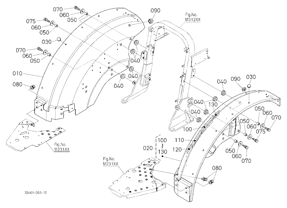 Fender (Lower Position) [Except Rear Wheel 480/65R