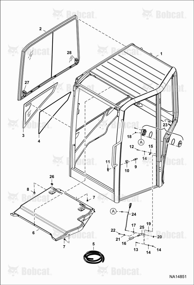 Operator CAB (RH Window)(Door Release)(Headliner)
