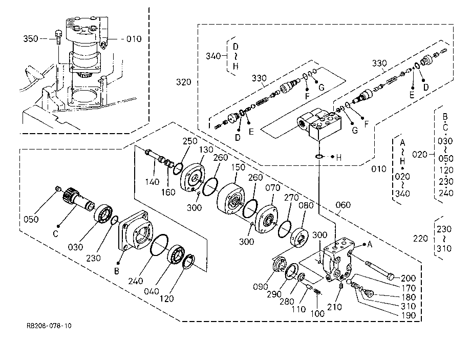 Swivel Motor And Component Parts