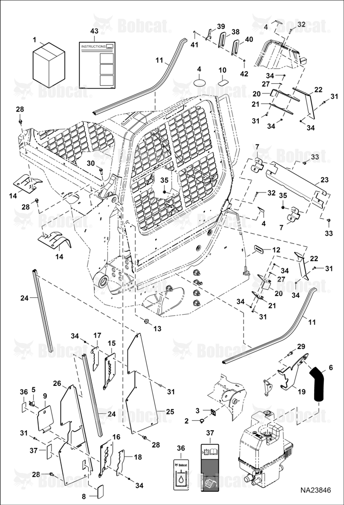 Frame Seal Kit B5FB11001 - B5FB21508