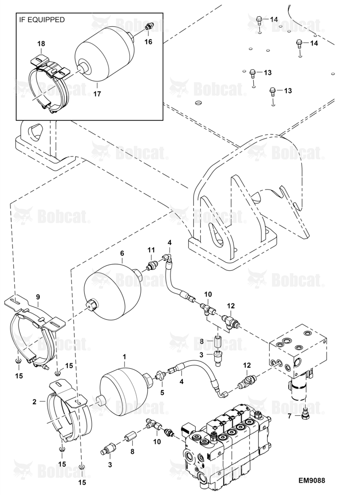Hydraulic Circuitry (Service Brake Accumulator) (Germany) (W/Accumulators of Different Size)