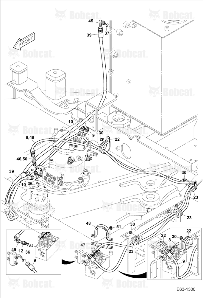 Hydraulic Circuitry (Pump to Slew Motor)