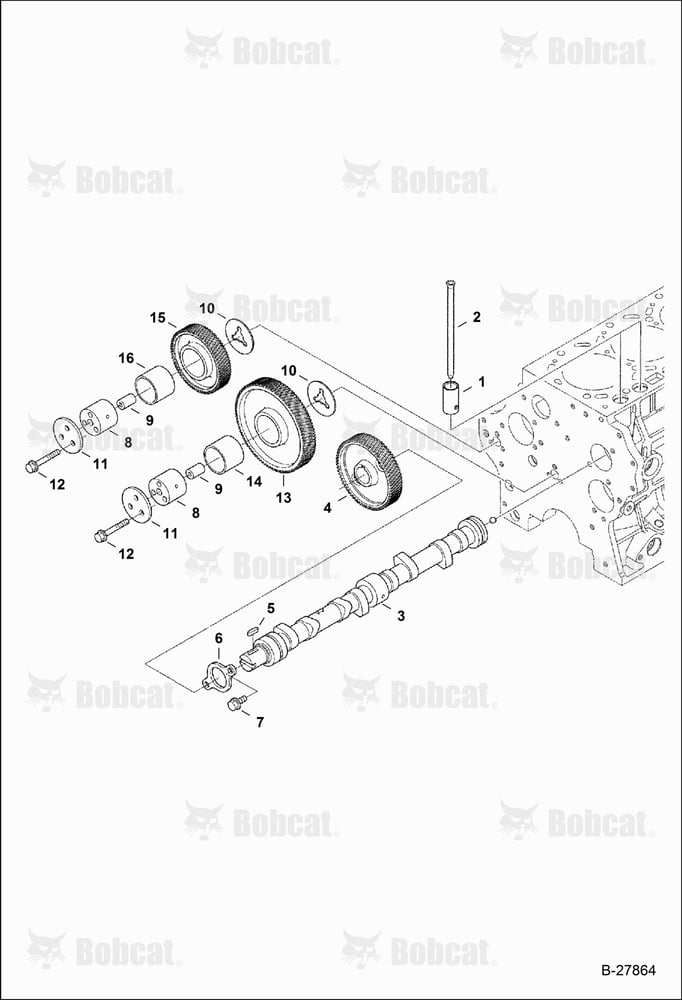 Camshaft and Idle Gear Shaft (Kubota)