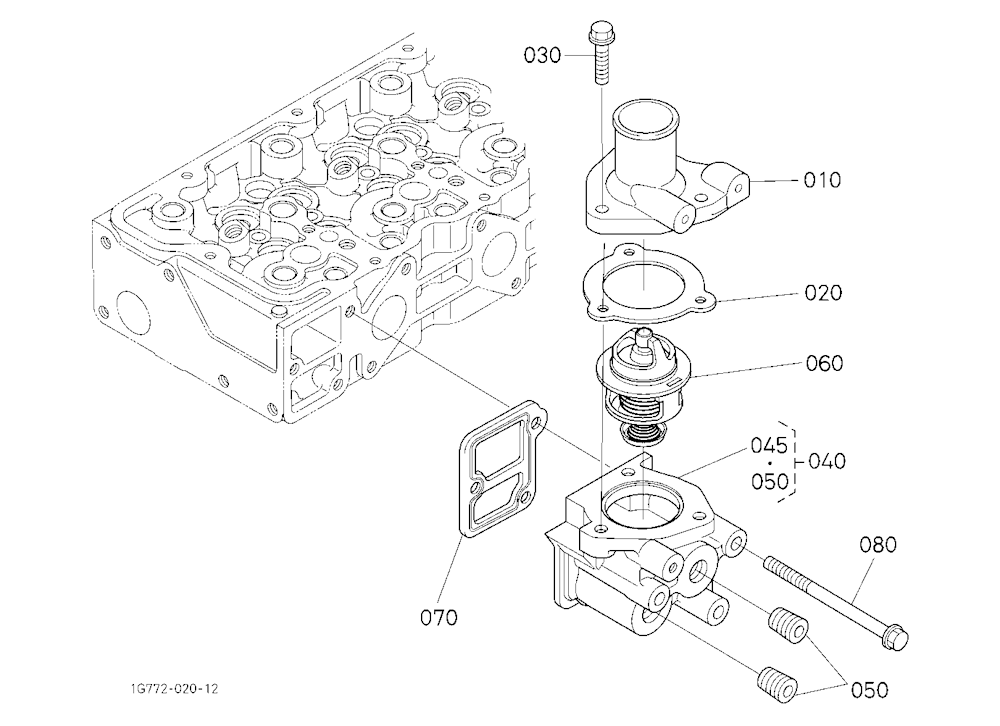 Water Flange And Thermostat [Old]