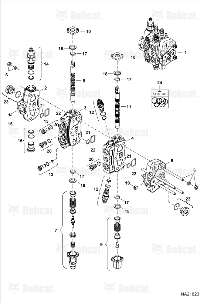 Hydraulic Control Valve (Loader) (2-Bank)