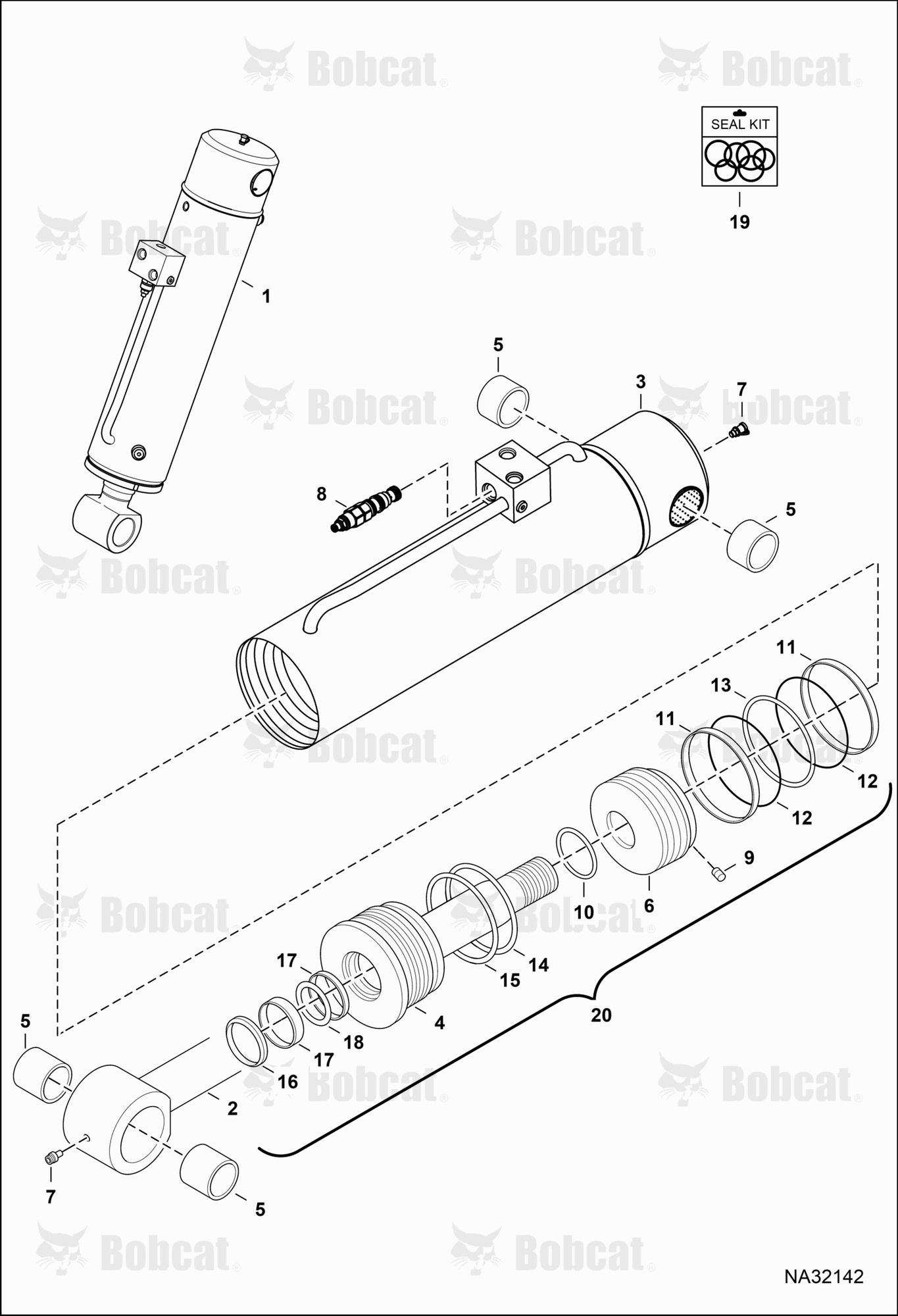 Tilt Cylinder  B69A21042 - B69A99999