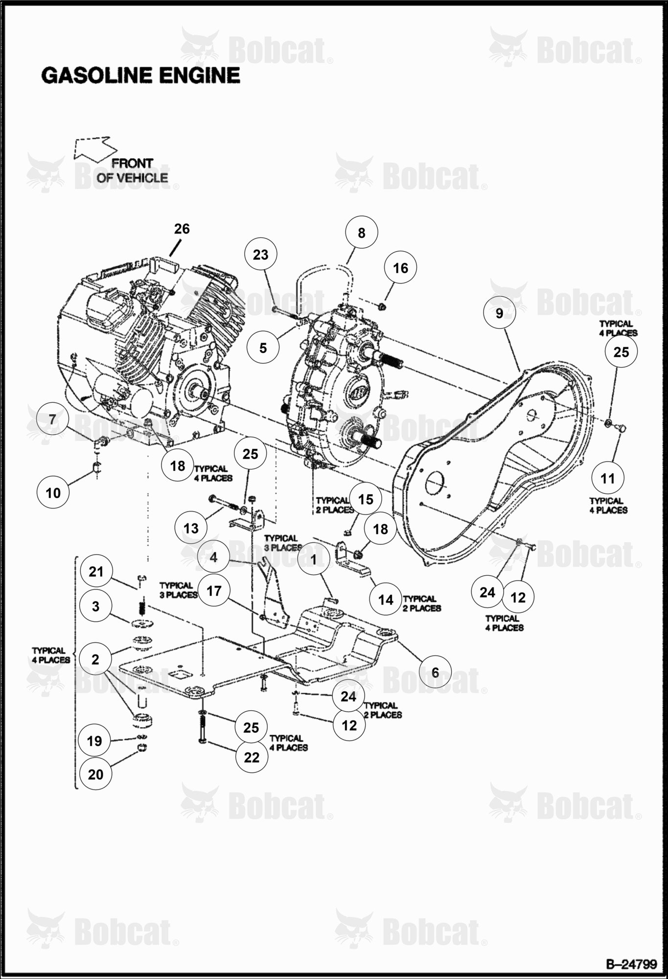 Engine Mounting (HONDA ENGINE) (Honda GX620)
