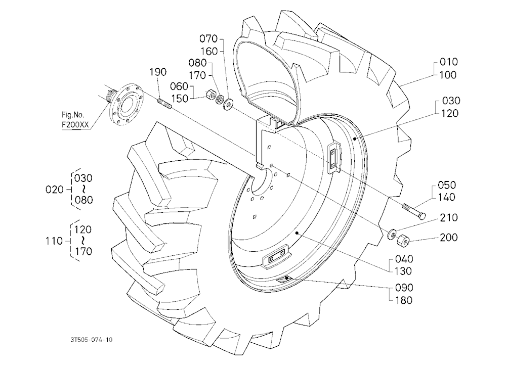 Rear Wheel (520/70R38) [A]